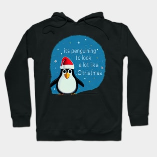 Funny Christmas Penguin Pun Hoodie